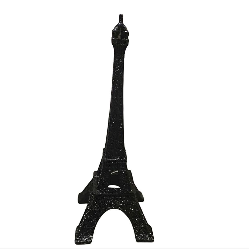 At Home Black Glitter Eiffel Tower Figurine